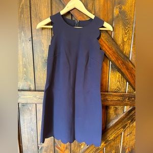 J.Crew Scalloped edge shift dress